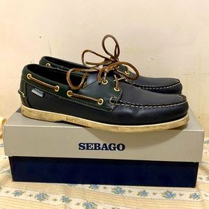 Sebago Spinnaker boat shoes navy leather men’s size 10 (12)